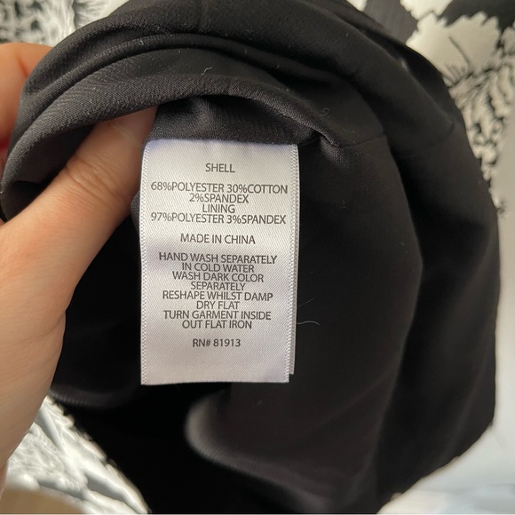 Plenty by Tracy Reese Black and White Floral Sheath Dress Size 4 - Picture 10 of 10